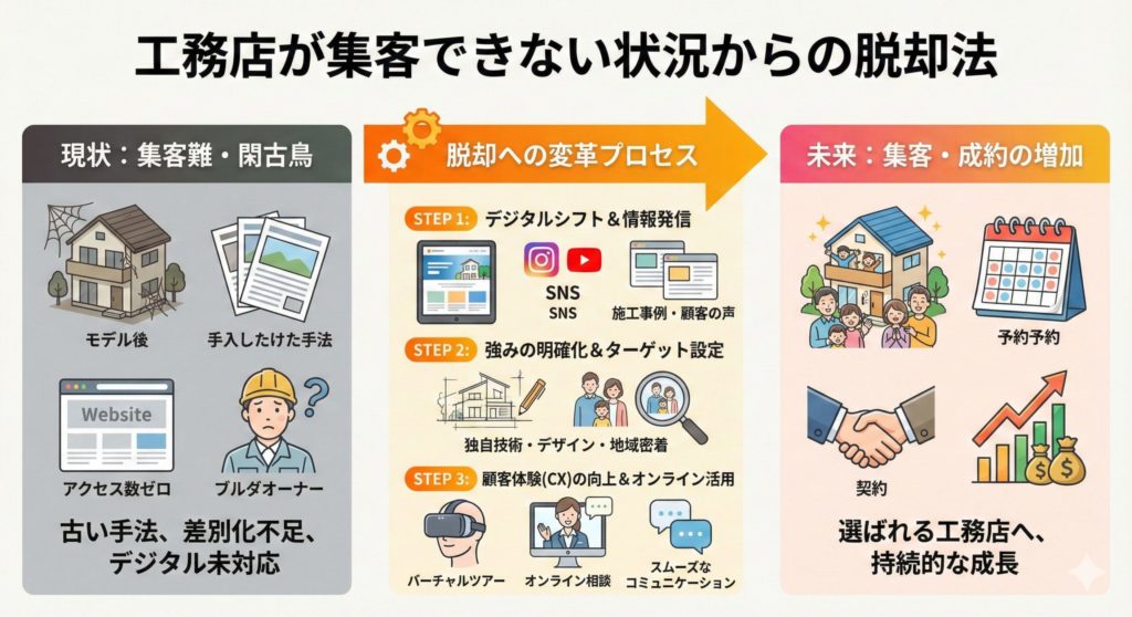 工務店が集客できない状況の脱却法